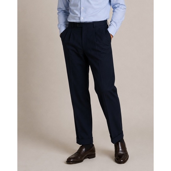 Lauren Ralph Lauren Other - NEW Lauren Ralph Lauren Navy Blue 100% Wool Pleated Ultraflex Dress Pants 42x30